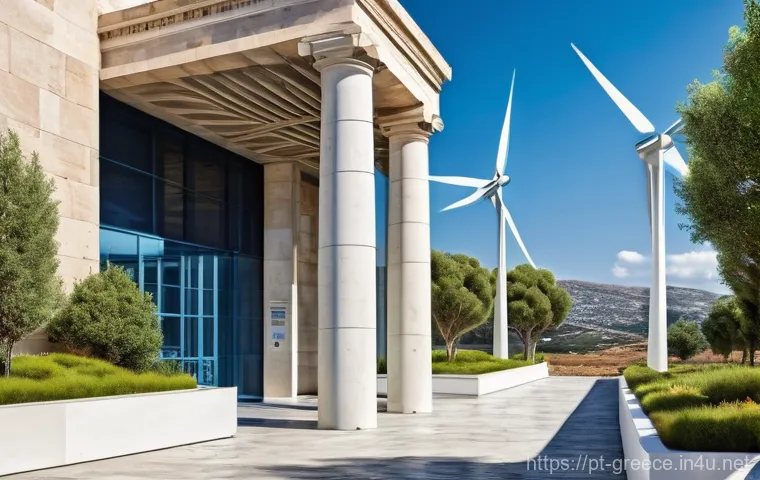 그리스 정당과 정치 체제 - **Prompt 1: "The Vibrant Pulse of Greek Democracy"**
    A bustling outdoor scene in a historic Gree...