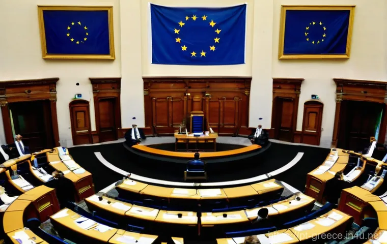 그리스 정당과 정치 체제 - **Prompt 2: "Greece: Bridging Ancient Heritage with Future Innovations"**
    A dynamic split image ...