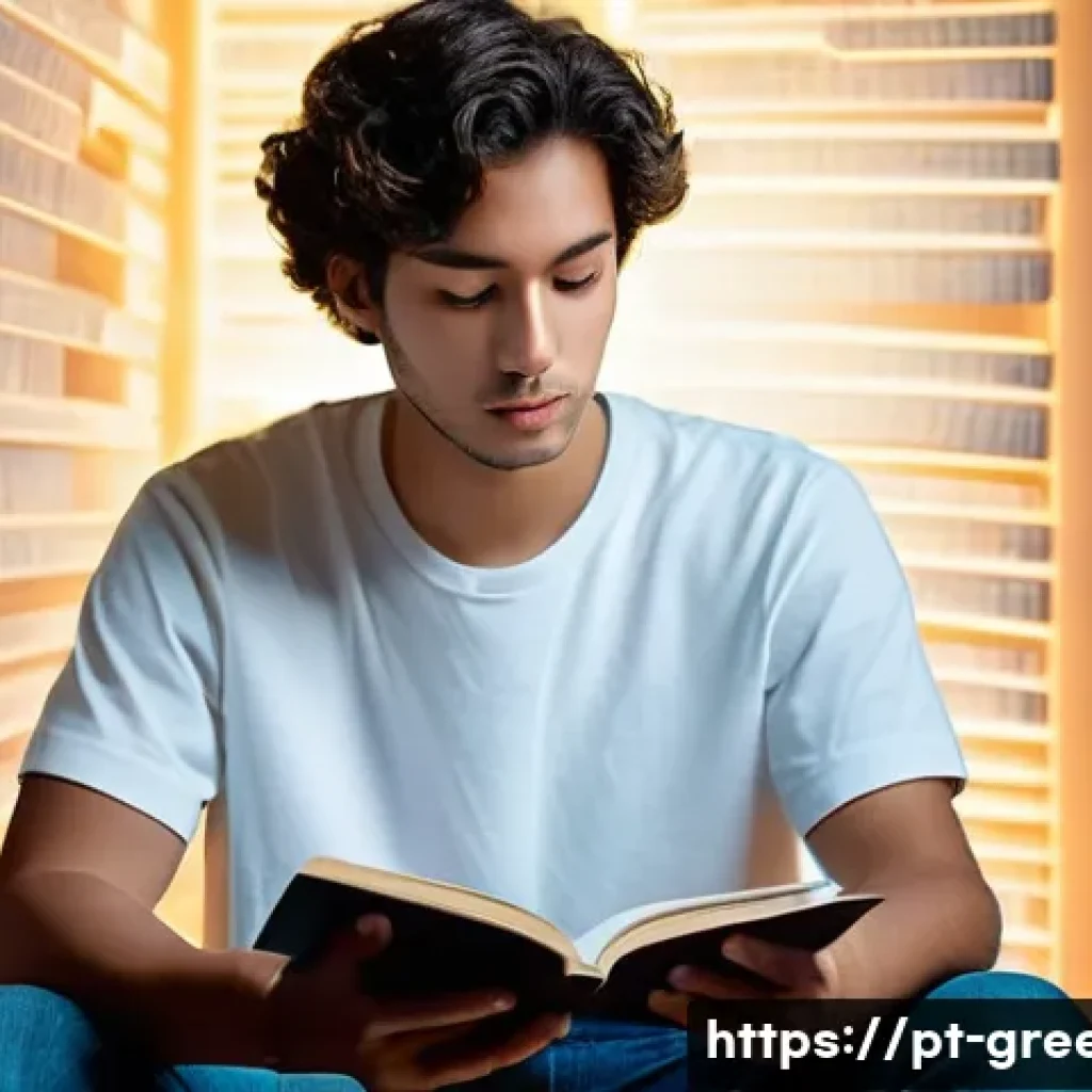 그리스 출신 철학자들의 현대적 영향 - **Prompt:** A thoughtful young adult, wearing a comfortable, modest t-shirt and jeans, sits contempl...