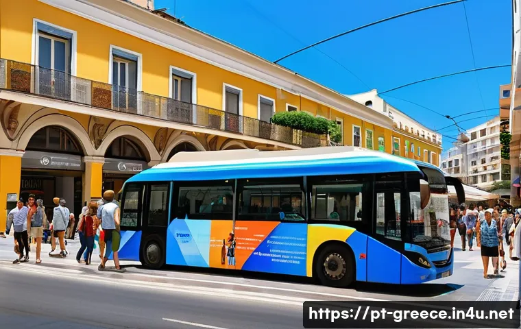 그리스에서 물가 절약하는 팁 - A vibrant street scene in Athens showing a clean, modern metro station entrance with tourists and lo...